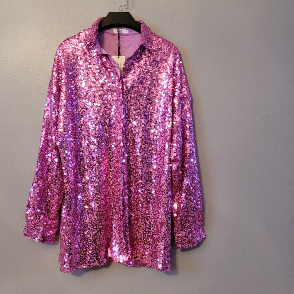 Pink Sequin Women's Jacket